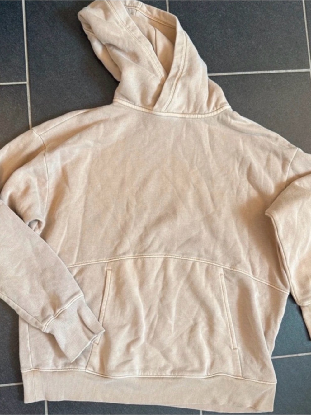 All in Motion Oversized Fleece Hoodie Pullover Beige Cream Women’s XS